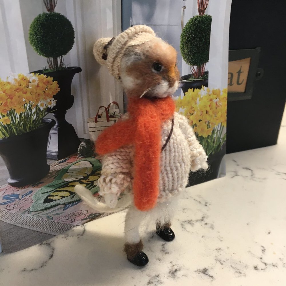Handcrafted Felted Mouse